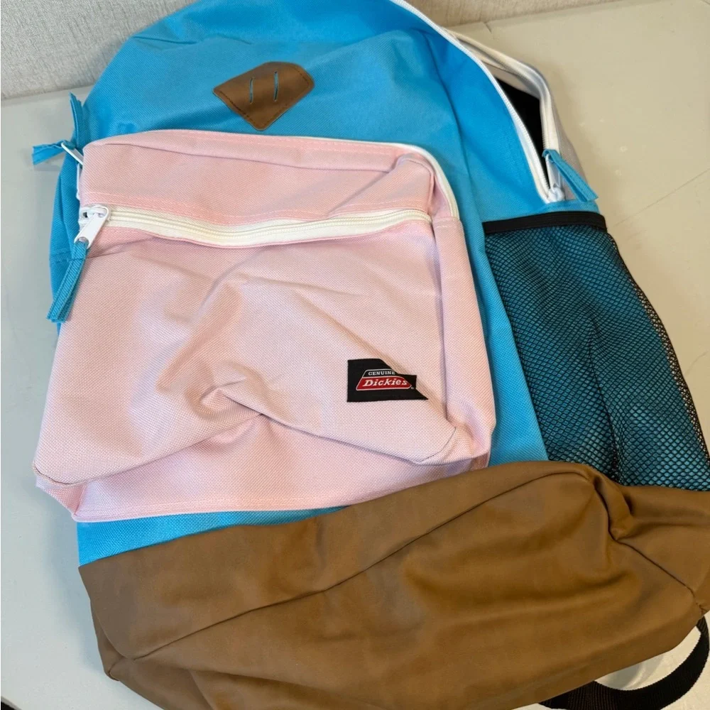 Dickies Varsity Adult & Teen Unisex 17.5‎ In Backpack Blue & Pink School Travel